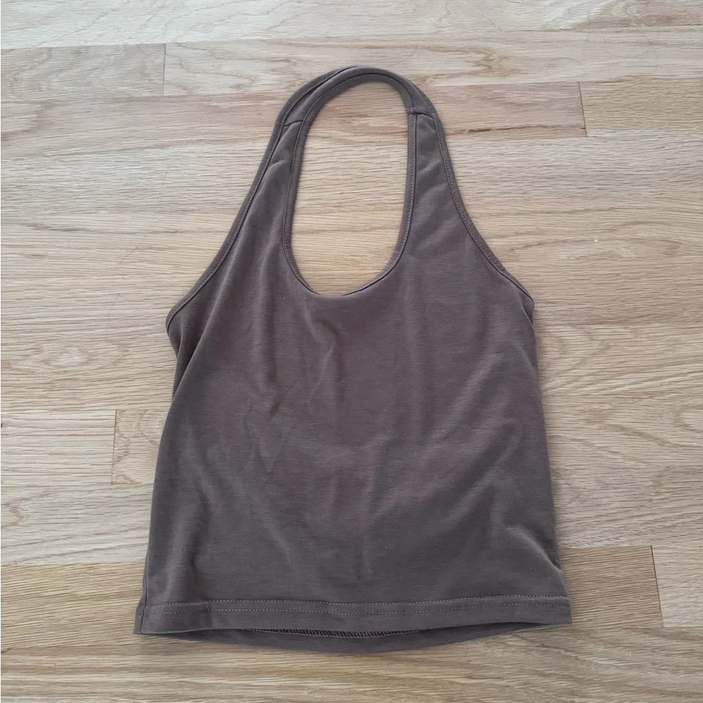 Brown Racerback Tank Top - Picture 1 of 1